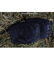 Leather Cuff LARP Bracers Thor's Hammer Mjolnir: a pair